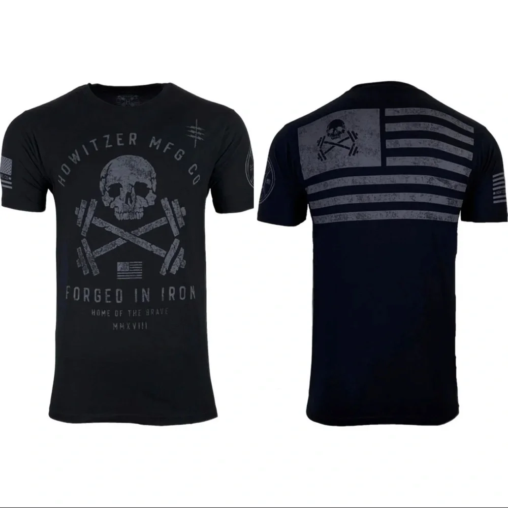 Howitzer Style Men's T-shirt Brave Iron Military Grunt - Picture 1 of 12
